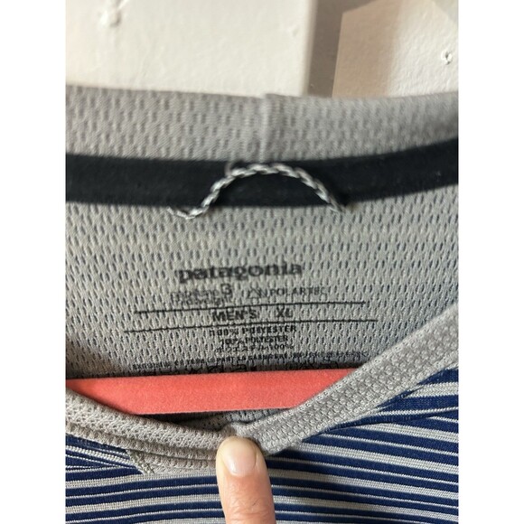 Patagonia Men’s Capilene 3 Midweight Polartec Blue/Gray Base Layer Shirt Sz XL - Picture 2 of 5